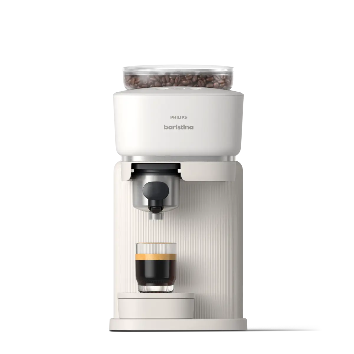 Baristina Espresso Machine - Milky White / Black Portafilter Baristina Espresso Machine - Milky White / Black Portafilter