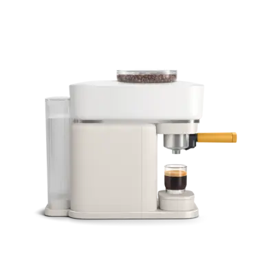 Baristina Espressomaschine - Naturweiß / Mangogelb Siebträger Baristina Espressomaschine - Naturweiß / Mangogelb Siebträger