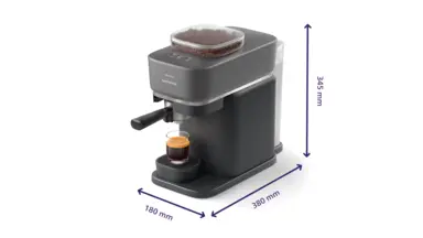 Baristina Espressoapparaat - Zwart / Melkwit Portafilter Baristina Espressoapparaat - Zwart / Melkwit Portafilter