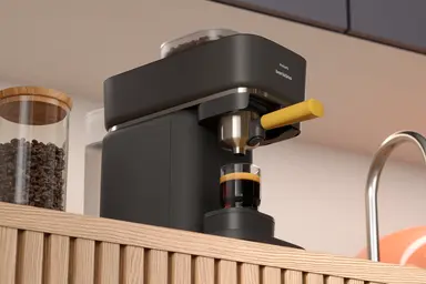 Baristina Espresso Machine - Black / Mango Yellow Portafilter Baristina Espresso Machine - Black / Mango Yellow Portafilter