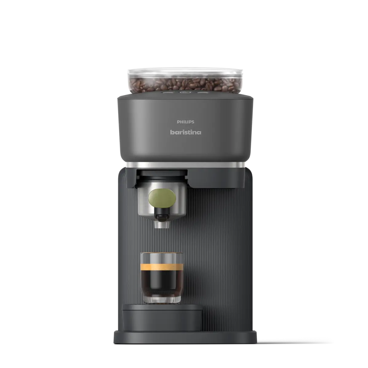 Baristina Espresso Machine - Black / Natural Green Portafilter Baristina Espresso Machine - Black / Natural Green Portafilter