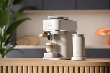 Baristina Espressoapparaat + Melkopschuimer - Melkwit Baristina Espressoapparaat + Melkopschuimer - Melkwit