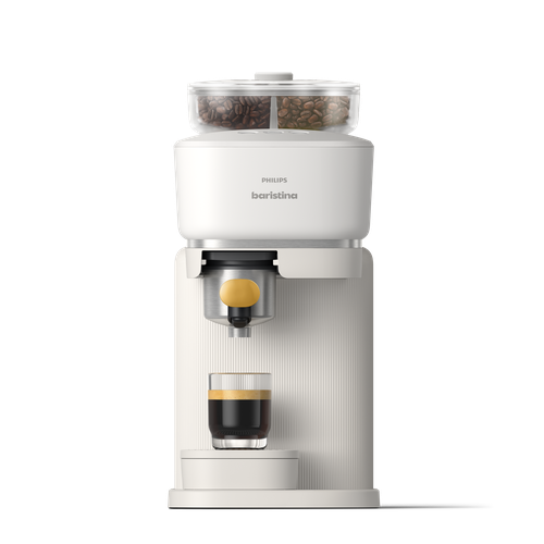 Philips Baristina met Bean Swap - Melkwit / Mangogeel Portafilter Philips Baristina met Bean Swap - Melkwit / Mangogeel Portafilter