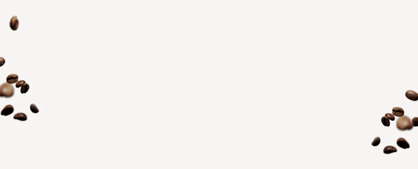 Coffee beans falling from both sides Coffee beans falling from both sides