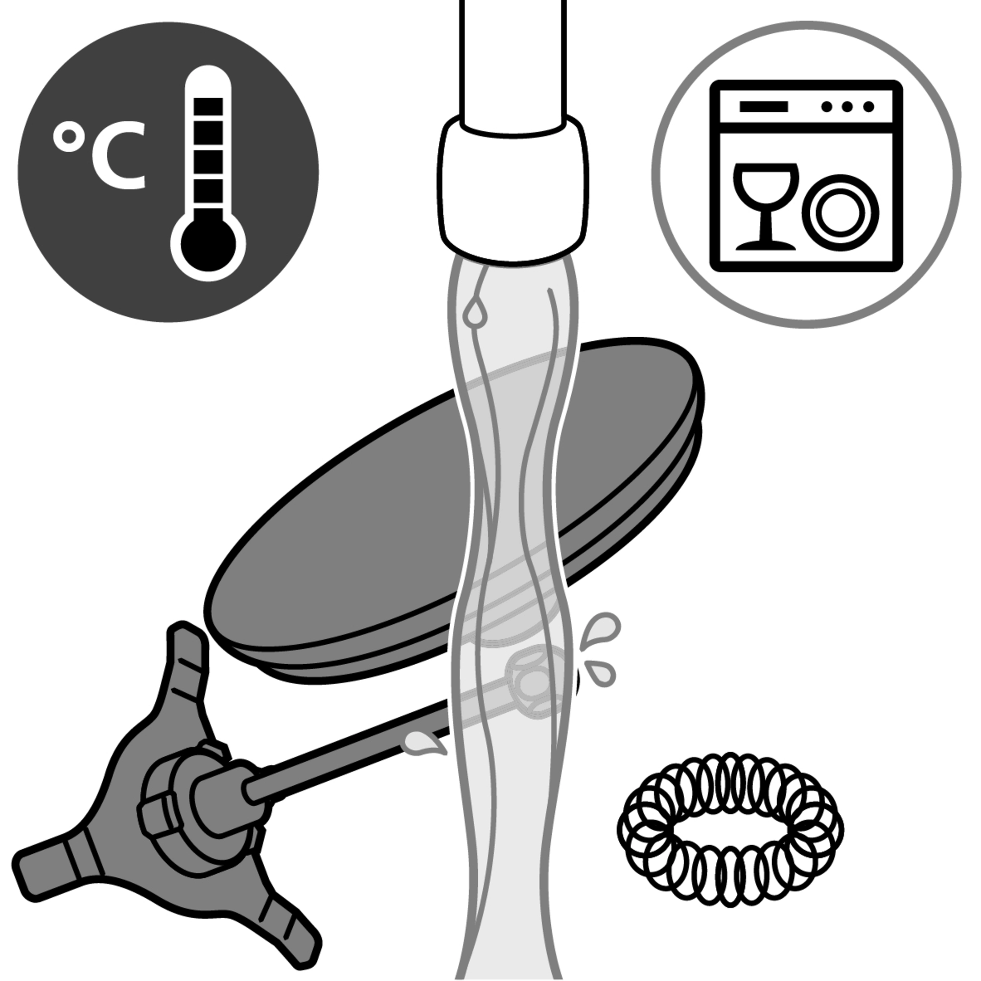 Rinse all parts Rinse all parts